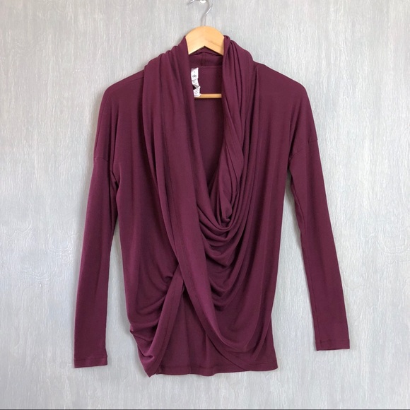 long sleeve wrap yoga top